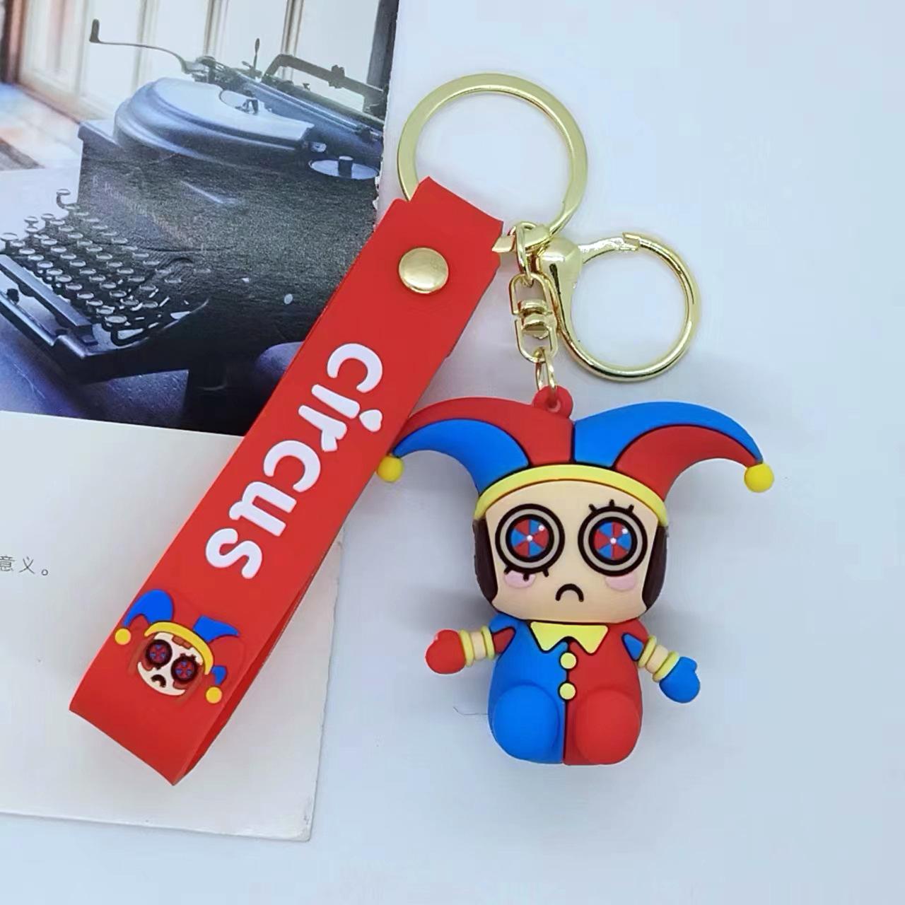 Cartoon The Amazing Digital Circus Figure Keychain 3d Pvc Digital Circus Pomni Jax Silicone Keychain For Boy Girls Birthday Gift
