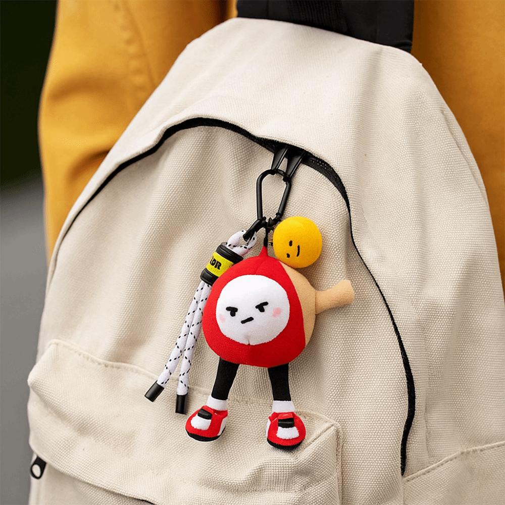 Fluffy Table Tennis Doll Pendant PP Cotton Sports Plush Keychain  Birthday Xmas Gift