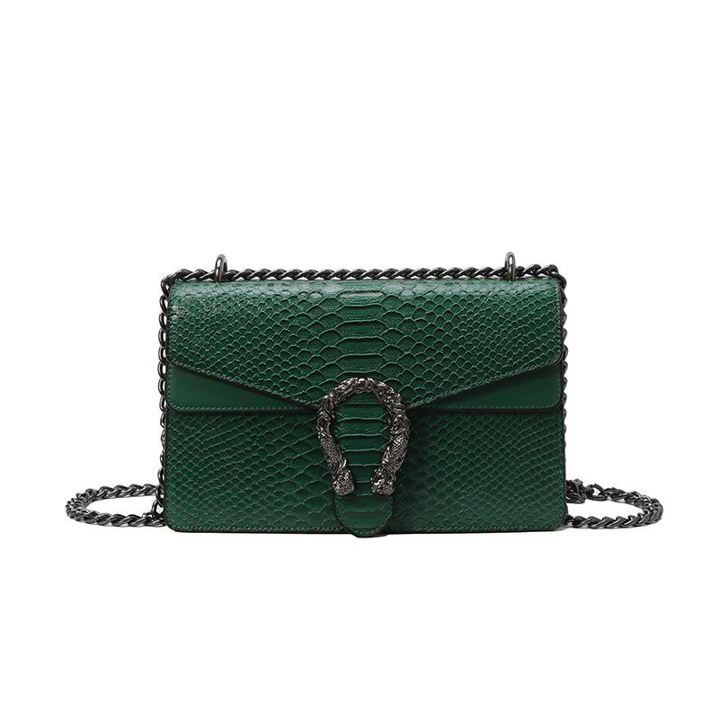 New Fashionable High-end Snake Pattern Bacchus Bag Single Shoulder Crossbody Trendy Women's Bag