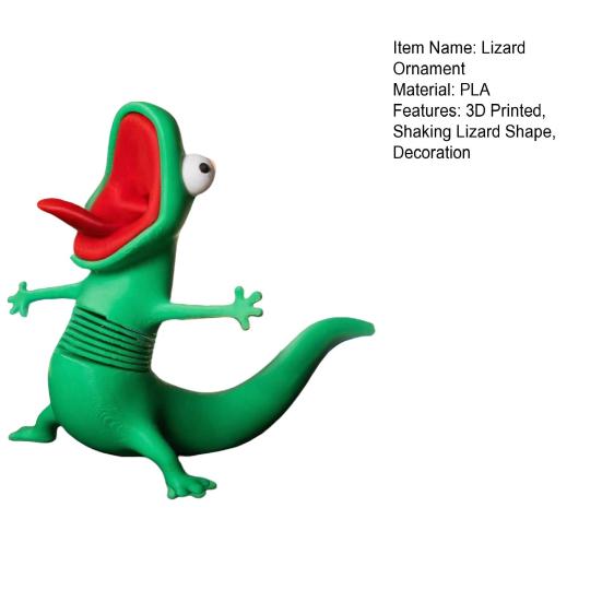 3D-gedruckte wackelnde Eidechsen-Dekoration Schwingfeder Eidechsen-Figur Fidget-Spielzeug Heim- und Bürodekoration Dekoration Meme-Liebhaber Geschenk