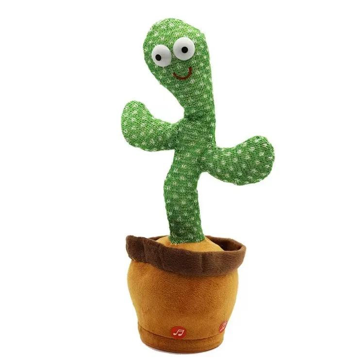

1pc-Dancing Cactus Toy Repeat Talking Song Speaker Wriggle Dancing Sing Talk Plushie Stuffed Interaction and Decoration