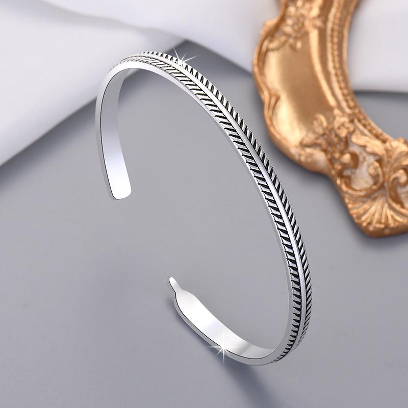 925 Sterling Silver Retro High Quality Bracelet Chain For Women Fashion Engagement Party Wedding JewelryGood Product