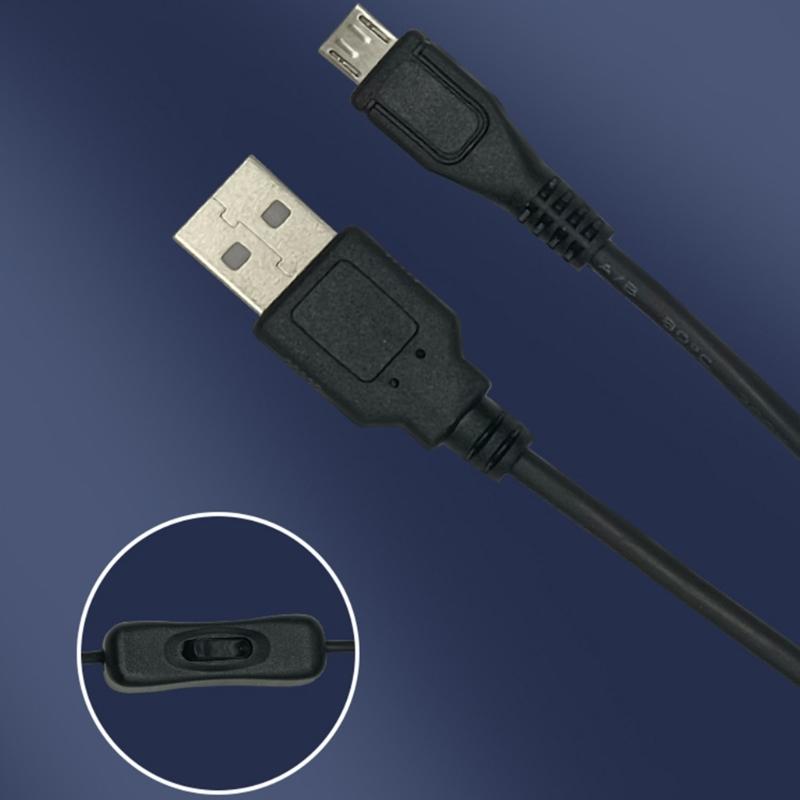 USB to Micro USB Cable USB Male to Micro USB Male with Switches Charging Cable Adapter USB2.0 Fast Charging for Phone