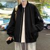 Spring and Autumn Trend Hong Kong Style Men's Clothing Handsome Baseball Collar Flight Jacket Fat Men's Fattened Large Size Loose Casual Jacket