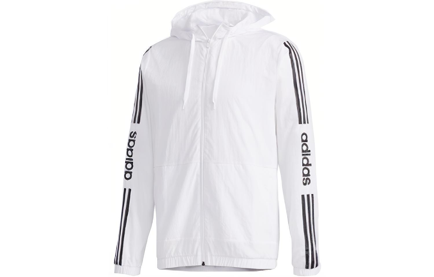 Adidas Neo Jackets Men s White Hooded Moderate Soft Shell FP7451 M