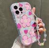 Painted plant flower for iphone17pro mobile phone case Apple 15 bracelet 14pro13promax new 16