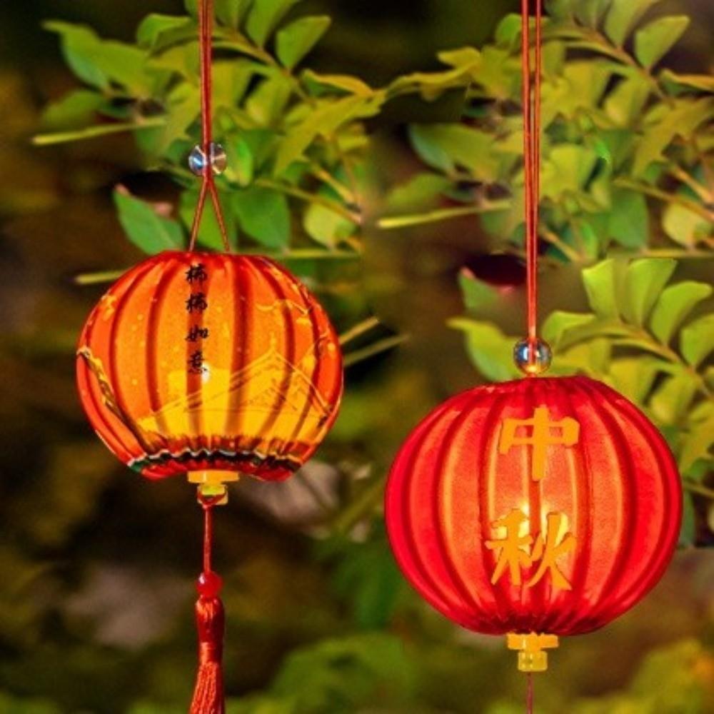 2026 Horse Year New Year Lantern Glowing Handmade DIY Handheld Lantern with Tassel Small Lanterns Luminous Cloth Lantern