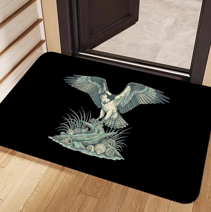 Modern Simple Retro Coastal Seabird Doormat Non-Slip Wear-Resistant Dustproof Decorative For Entrance Door Rectangle Available