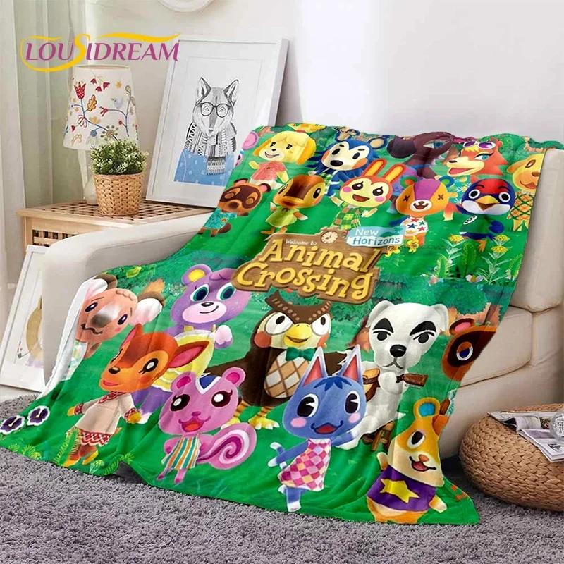 Cute Crossing New Horizons Cartoon Soft Flannel Blanket for Bed Bedroom Sofa Picnic,Throw Blanket for Cover Outdoor Leisure Gift