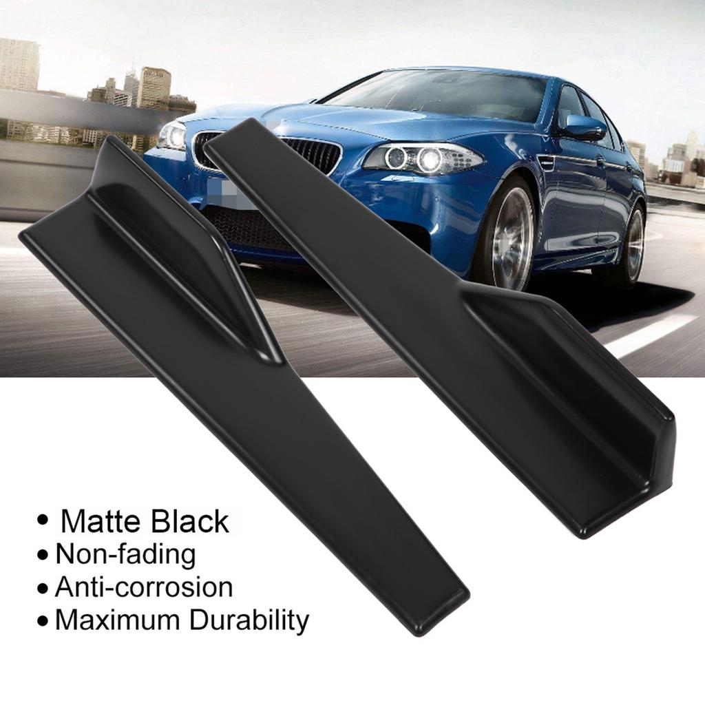Car Side Skirt   Matte Black High Strength Plastic Lightweight   Splitter Winglet Canard Diffuser for Most Vehicles 2 PCS