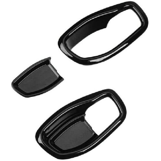 Car Inner Door Handle Bowl Panel Cover 4PCS For Jeep Renegade 2016+ Bright Black
