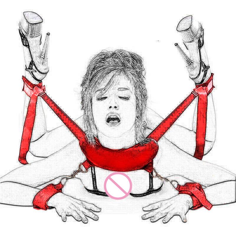 SM Sex Toys Thigh Wrist Strap Webbing Erotic Bondage Handcuff BDSM Erotic Handcuff Strap Couple Sex Toys Adult