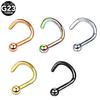 1 Stück G23 Titan Kristall Nasenstecker Piercing 18G 20G Nasenschraube Nazir Piercing Nasenflügel Ohrring Nasenring CZ Körperschmuck