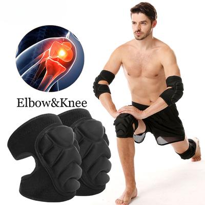 1Pair Knee Elbow Pads Thick Sponge Collisioned  Kneepads for Sports  Work Protective  Support Sleeve for Football Cycling