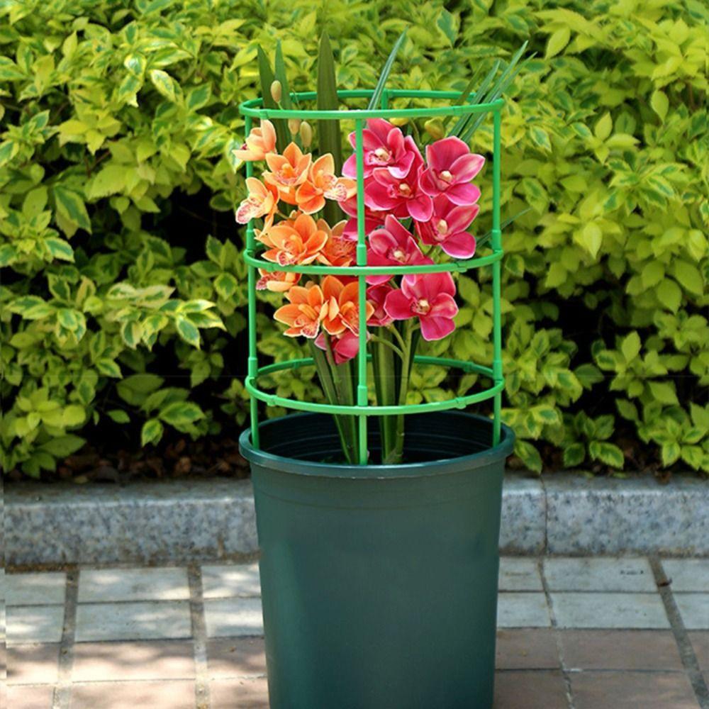 10Layers Plant Support Pile Stackable Flower Ring Support Rack Indoor Flower Plants
