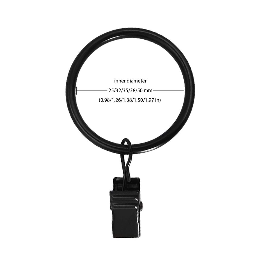 Metal Curtain Rings Heavy Duty Roman Circles Decorative Hanger Pins Metal Curtain Clips Home