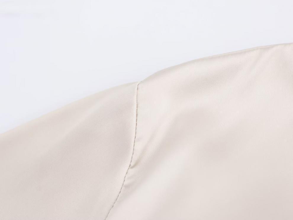 European & American High Street Style Silk Satin Long-Sleeve Shirt