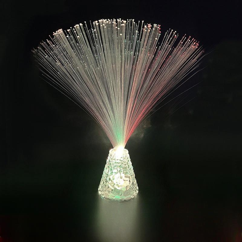 Flerfarget LED fiberoptisk lys Nattlampe Holiday Wedding Home Decoration Nighting Lighting Lamper