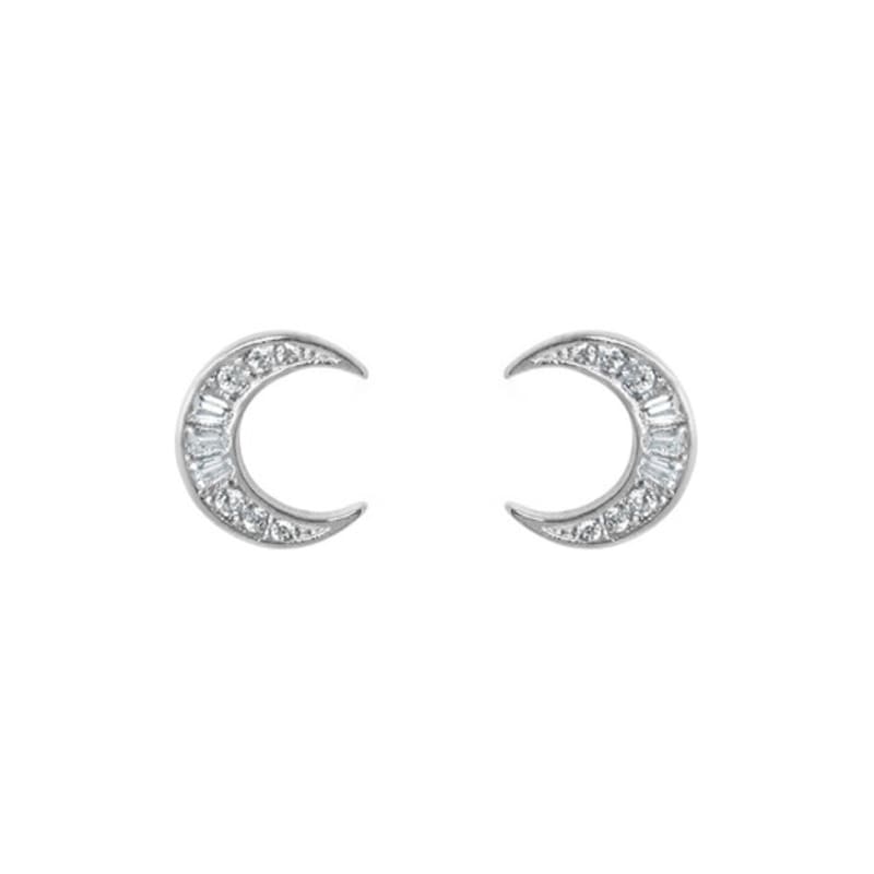 Shertz Starry Moon Cubic Earring (14k)