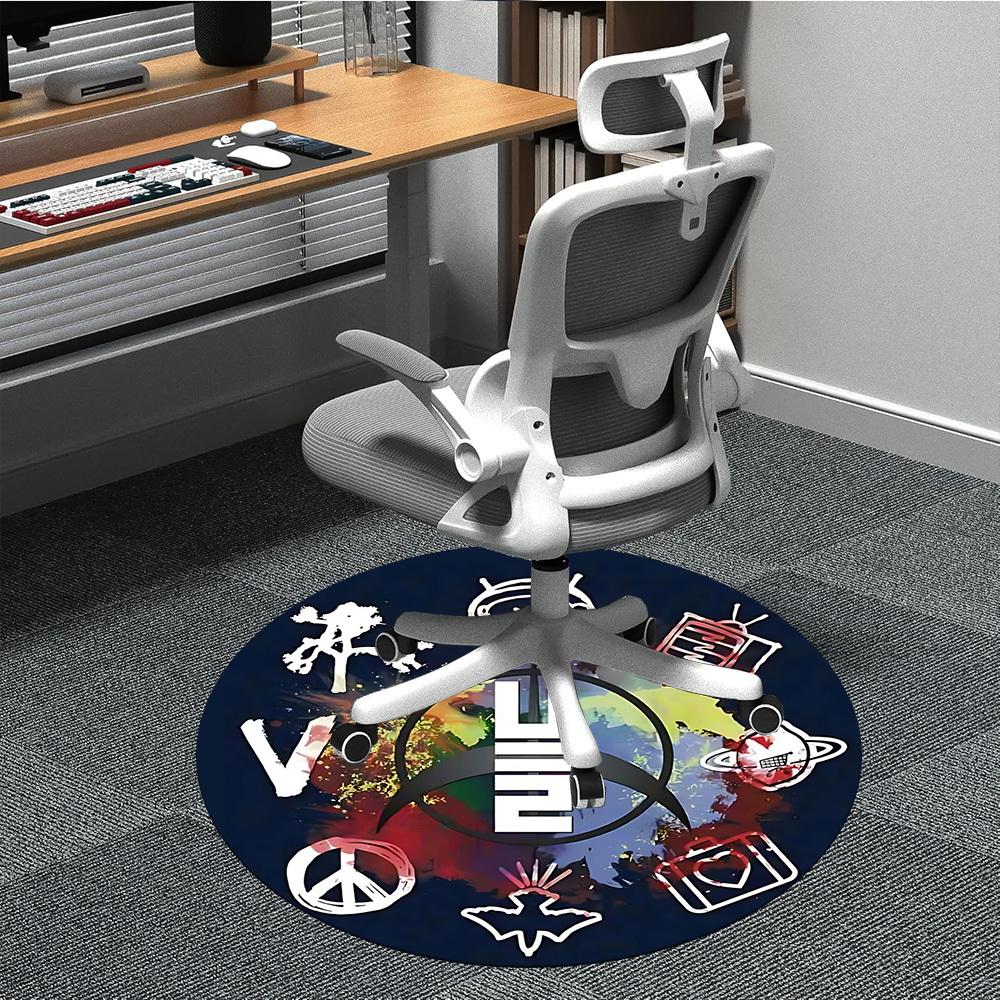

1pc Peace SignChair Carpet for Office, Non-slip, Soft and Durable Office Rug for Interior Decoration, Perfect for Office yy250925132 80cm by 80cm