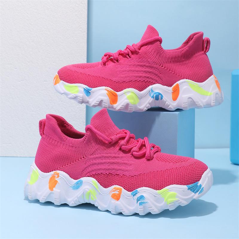 Fashion Knit Sneakers for Girl Breathable Boys Summer Sneakers Outdoor Socks Shoes Kids Children's Running Shoes Zapatillas Niño
