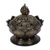 Incense Holder Vintage Zinc Copper Alloy Flower Shaped Incense Bowl Home Decoration