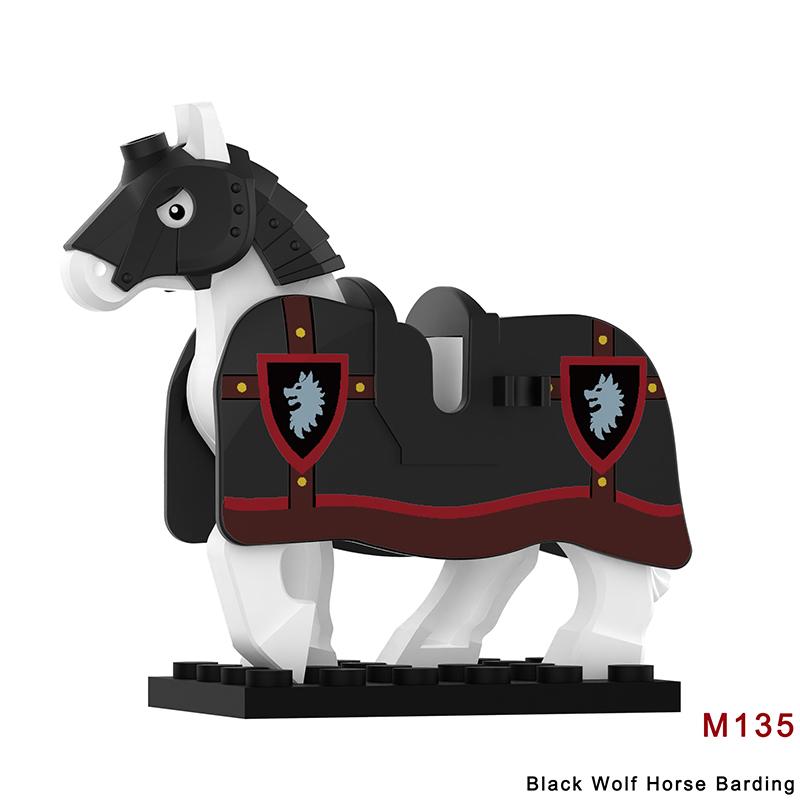 Medieval Castle Soldier Military Accessory Building Blocks Dragon Black Eagle Knight Figures Shield Spear Armor Army Bricks Toy