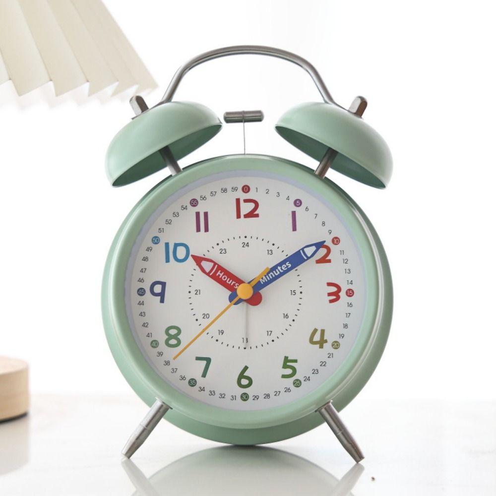Battery Operated Retro Alarm Clock Portable Bell Alarm Clock Desk Clock Time Management Tool