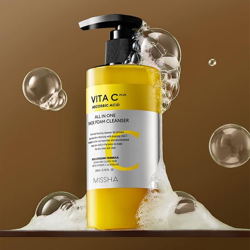 MISSHA Vita C Plus All In One Pack Foam Cleanser 200ml