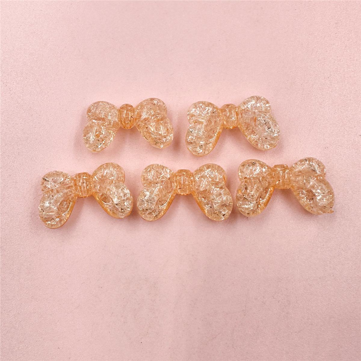 

5Pcs 16.5*27mm Acrylic Bursting Bow Beads Fashion DIY Handmade Materials Bead Accessories шампанского