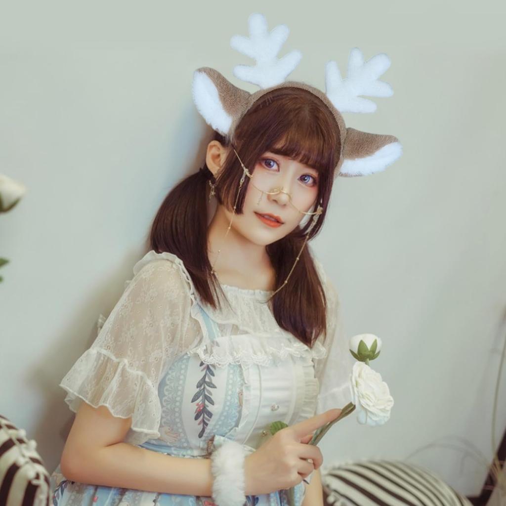 Formemory Reindeer Headband, Christmas Hair Hoop, Cosplay, Costume, Deer Antlers, Kids, Adults, Costume Accessory, Hair Ornament, Children, Babies,