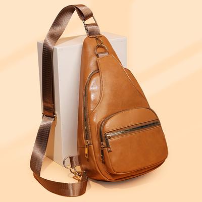 Weiche Leder Brusttasche Damen Umhängetasche Pendler Reise Schultertasche