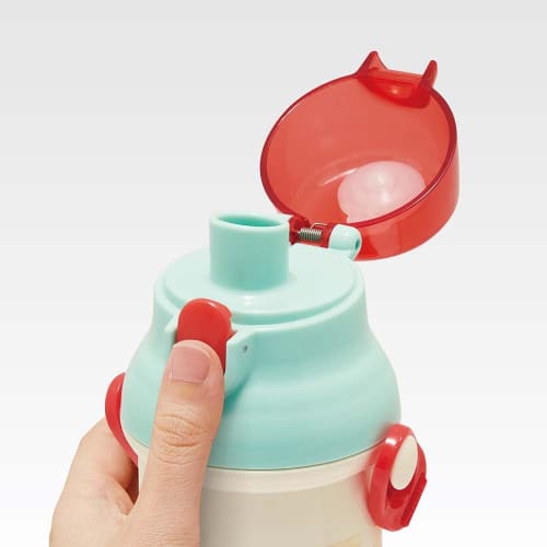 Skater Children's Water Bottle, 480ml, Direct Drinking, Plastic, One-Touch Operation, Dishwasher Safe, Made In Japan, Bread Thief Design, for Boys and