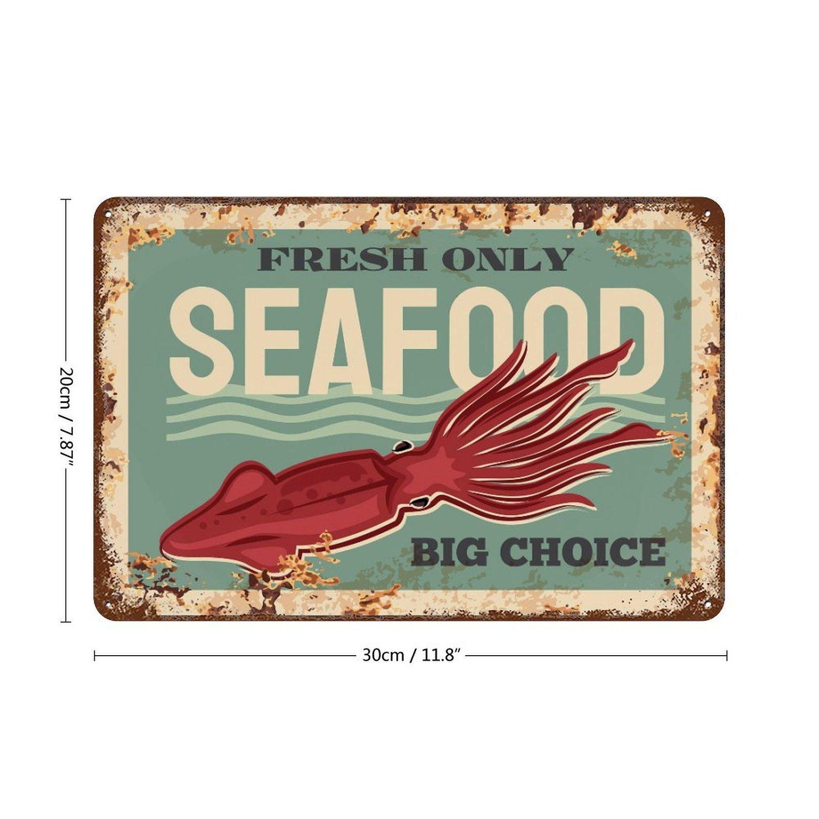 

1-Pack distressed retro signboard, 20×30cm and 30×40cm, aged metal wall decor for restaurant, den or study 20*30CM