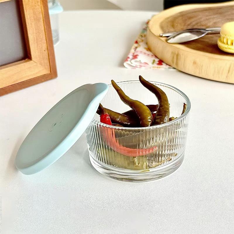 1/3Pcs 200Ml Glass Storage Jars Transparent Thicken Glass Storage Containers Multifunction Fresh-Keeping Mini Clear Jars Kitchen