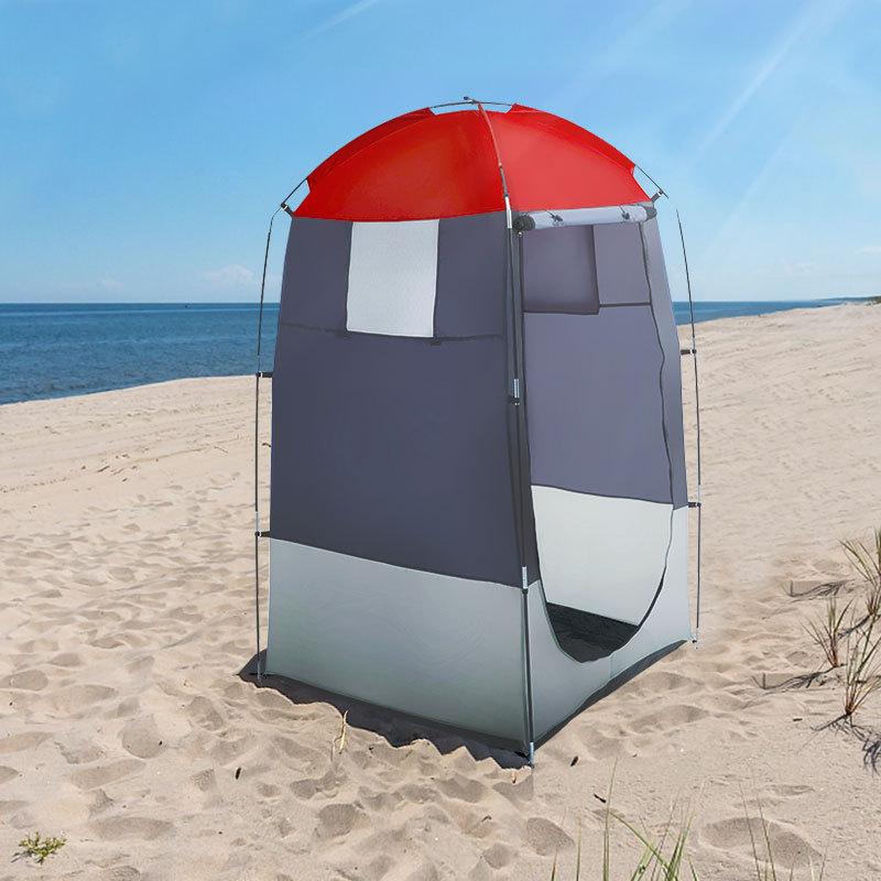 Strandzelt, Sonnenschutz und Regenschutz für den Außenbereich am Meer, automatisches, schnell aufklappendes, tragbares Angelzelt für Camping und Picknick