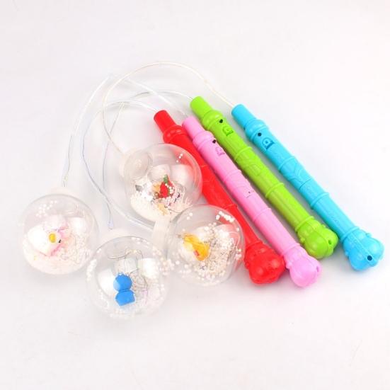 Handheld Transparent Cartoon Doll LED Light Ball Lantern Children Kids Toy