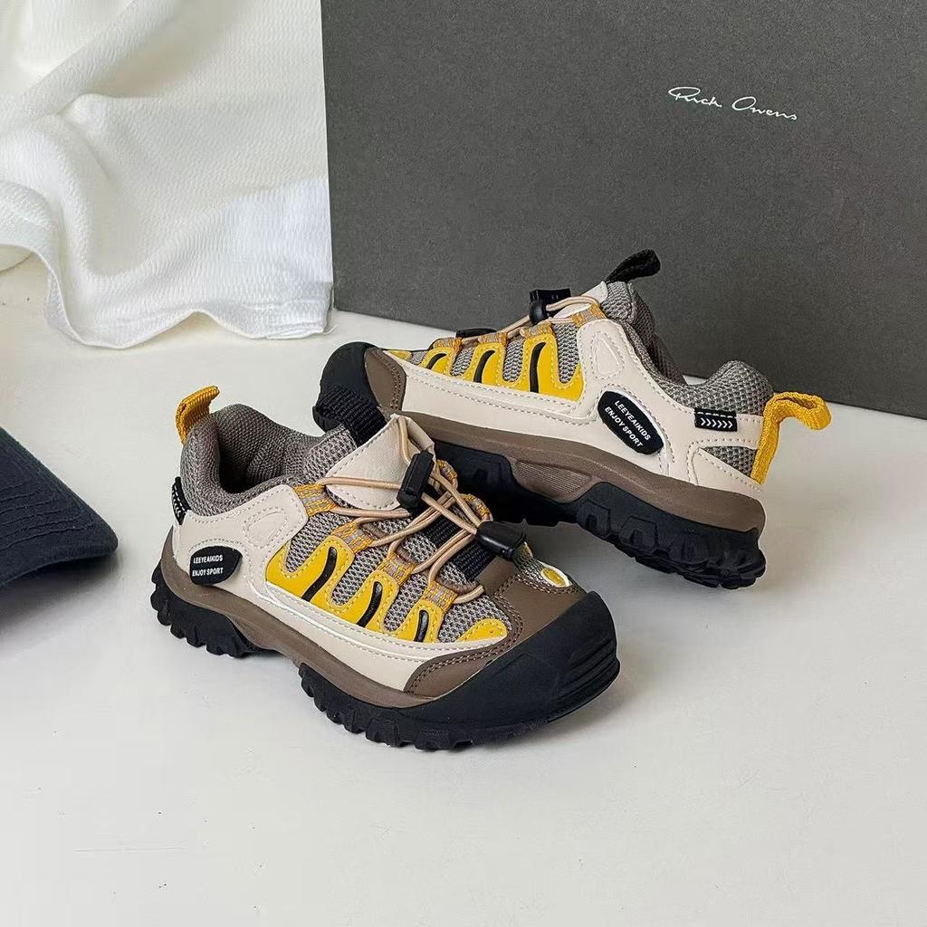 2025 autumn classmates children's shoes outdoor hiking shoes fashion casual shoes boys and girls mesh breathable sports shoes