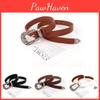 Pu Leather Waistband With Metal Pin Buckle And Carving Design Womens For