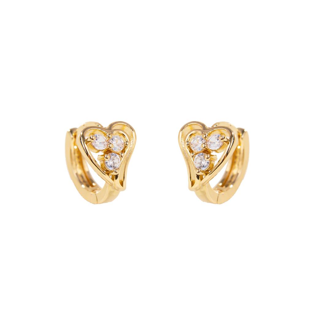Exquisite Japanese-Style Heart Ear Cuff: Two-Way Wear, Versatile, High-End Fashion Earrings
