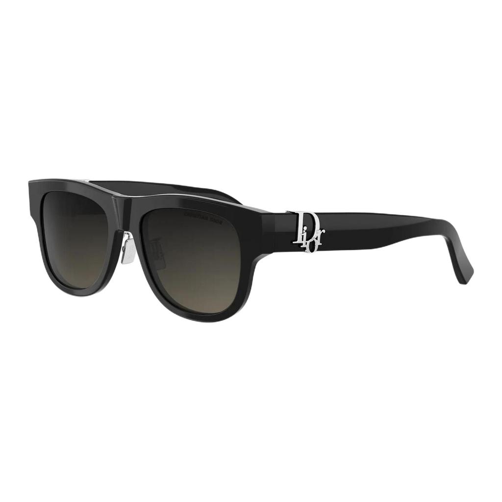 Dior Side Engraved Logo Irregular Shape Sunglasses Unisex Sunglasses Black DIOR-OBLIQUE-S4F-10A0