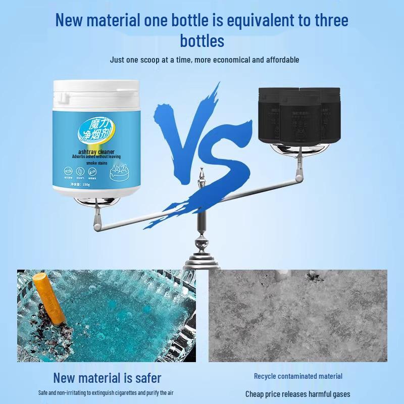 Fly-Repellent Ashtray with Odor-Removing Fresh Scent Balm