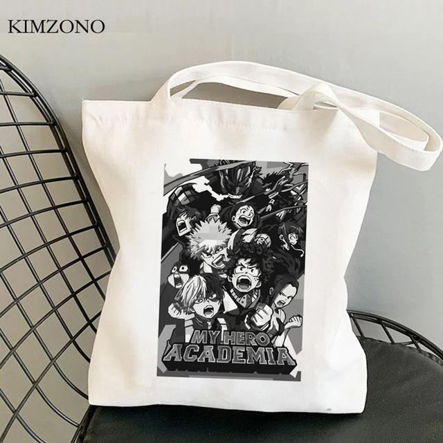 My Hero Academia Shopping Bag Reusable Shopper Bolsa Bolsas De Tela Shopper Tote Bag Shoping String Sac Cabas Grab