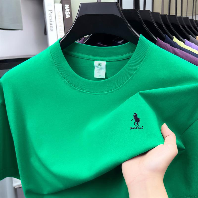 Men's Lightweight 100% Cotton Casual Round Neck T-shirt - Breathable and Fashionable for Summer