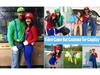 Mario Character Green Octagonal Cap with Navy Blue Strap, Mustache, and Gloves Costume Accessory Set