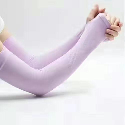 

1 пара летних солнцезащитных рукавов для рук, охлаждающий рукав, рукава для защиты от ультрафиолета, для защиты от солнца, езды на велосипеде, бега, рыбалки, скалолазания фиолетовый