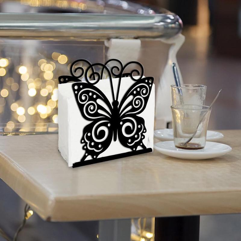 Retro Butterfly Metal Napkin Holder for Kitchen & Tabletop