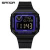 Sanda Youth Multi-functional Square Display Luminous Outdoor Electronic Watch