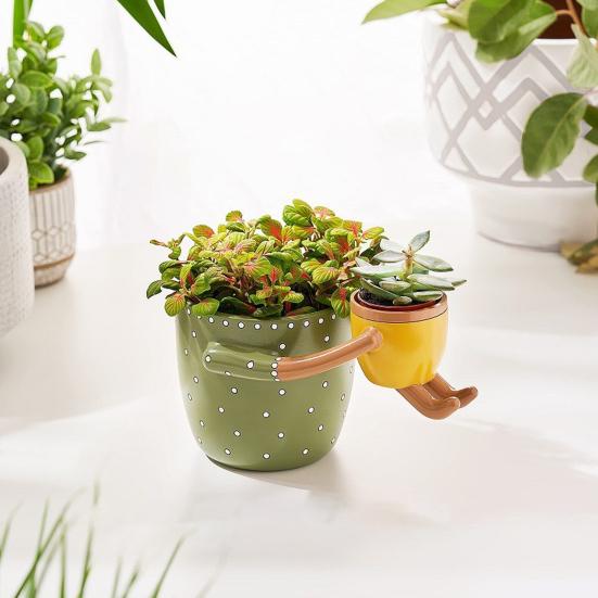 Mother And Child Planter, Resin Decorative Plant Pot, Indoor Outdoor Fun Planter for Succulents Cacti Small Houseplants