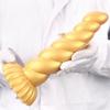 Golden Silicone Soft Thick Anal Plug Posterior Fisting Anal Dilator Female Anal Masturbator
